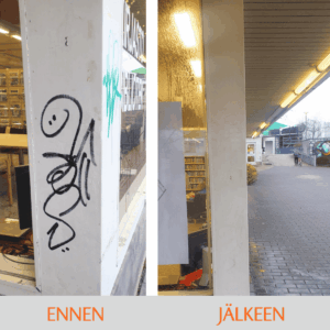 GraffiPOIS Teollisuusmaalatut sileät pinnat