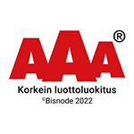 AAA-logo-2022 Bisnode Korkein luottoluokitus
